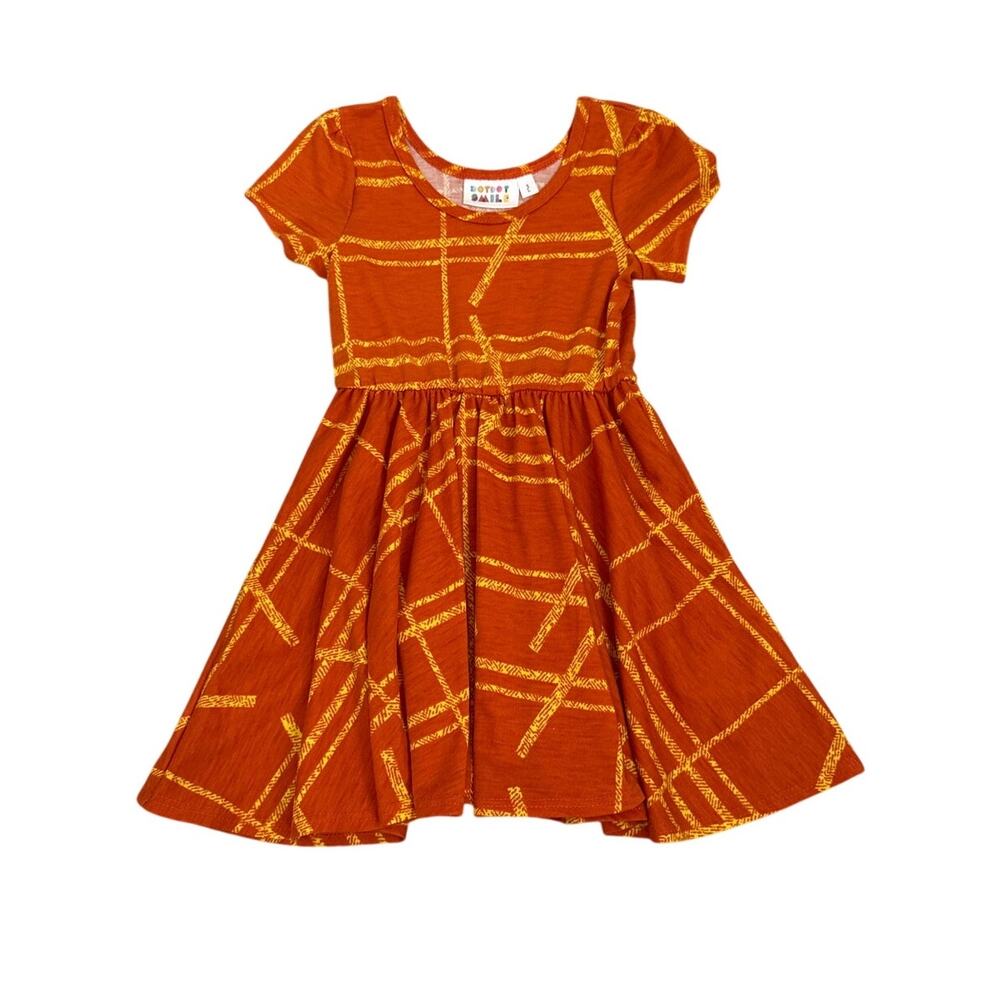 NWT Dot Dot Smile Orange Twirl Dress Size Youth Girl's 2T NWT